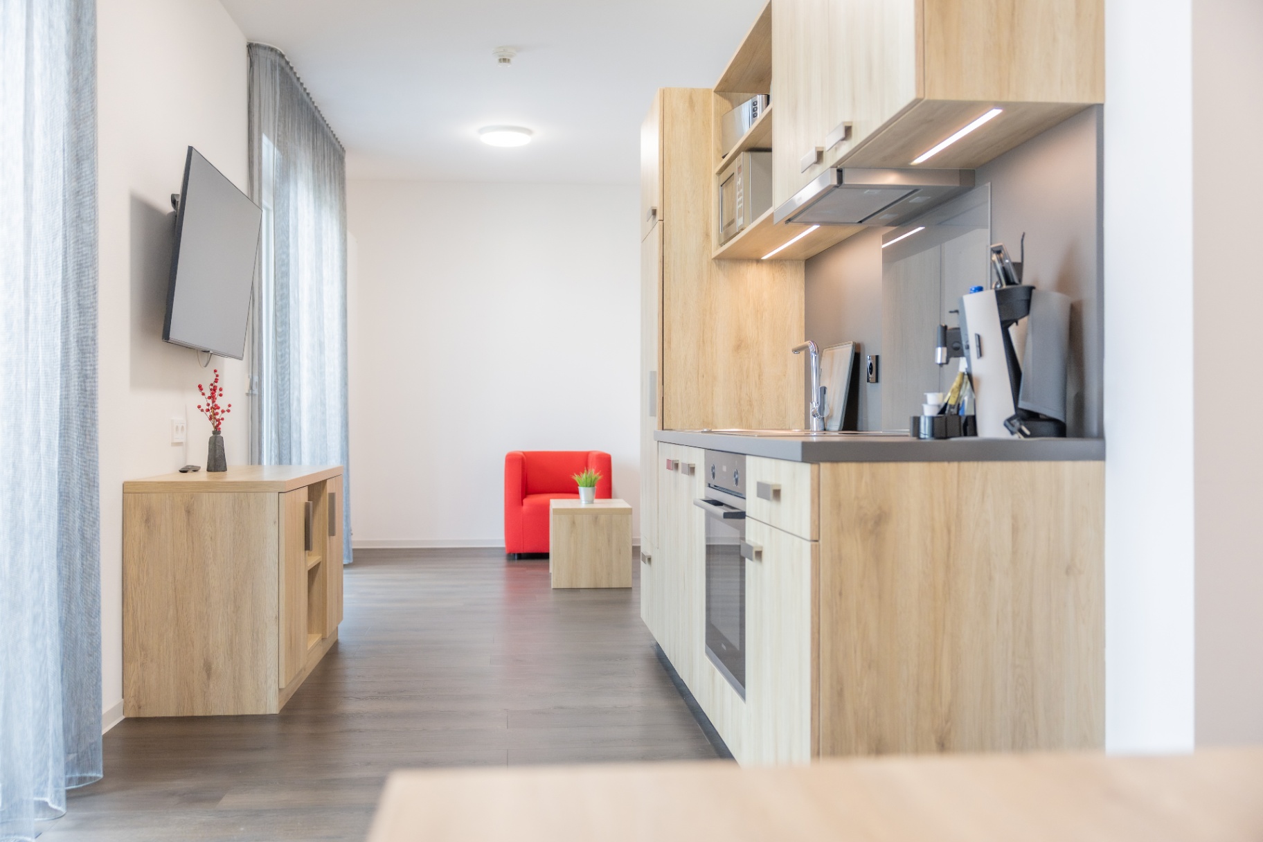 Küche Apartment Nr. 12, Boardinghouse Karlsdorf-Neuthard